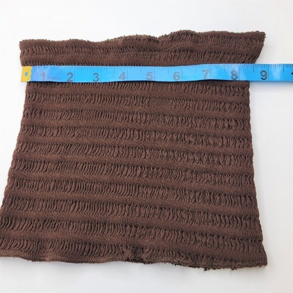 Brown Crop Top Bandeau Top Size S/XS/M Strapless Tube Top Stretchy Bandeau NEW - Picture 11 of 12